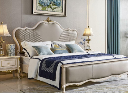 Classic s Hotel Baroque Bed Double bed Upholstered bed Chesterfield Solid wood