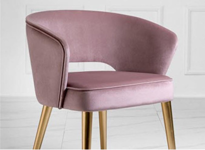 Luxury Dining room chair Chair Armchair Seater 1 Seat Club Chair Fabric Dining room Pink