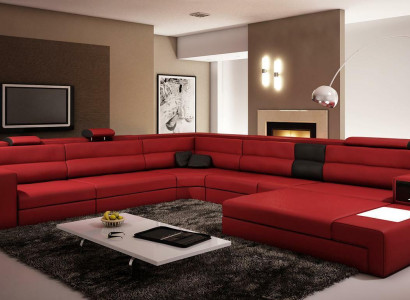 U-shape XXL Designer Living landscape Upholstery Corner sofa Corner Suite Sofa