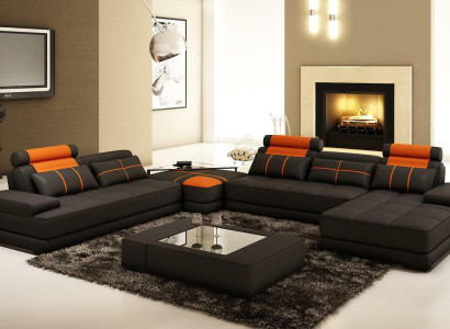 XXL Designer Living landscape Upholstery Corner sofa Corner suite Sofa Couch