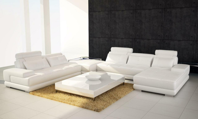 XXL Designer Living landscape U-shape Upholstery Corner sofa Corner Suite Sofa