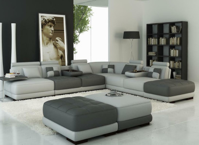 XXL Designer Living landscape Upholstery L-shape Corner sofa Corner Suite Sofa