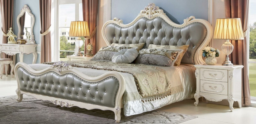 Upholstered bed Beds Bed Hotel Upholstery Design Double Designer Solid wood