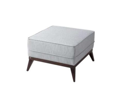 Stool Footstool Polyester Puff Living room Seat Fabric Gray Luxury Seater Furniture