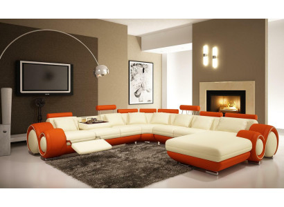 Multifunction s Leather Couch Couch Sofa Upholstery Corner sofa Modern XXL Big