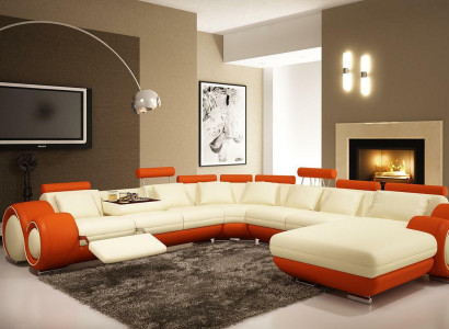 Multifunction s Leather Couch Couch Sofa Upholstery Corner sofa Modern XXL Big