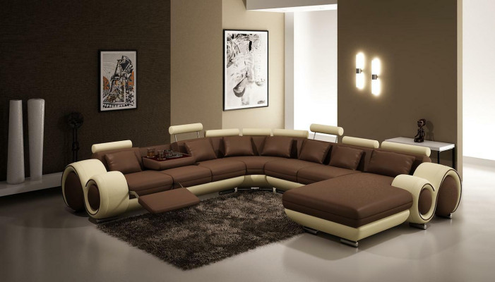 Multifunction s Leather Couch Couch Sofa Upholstery Corner sofa Modern XXL Big