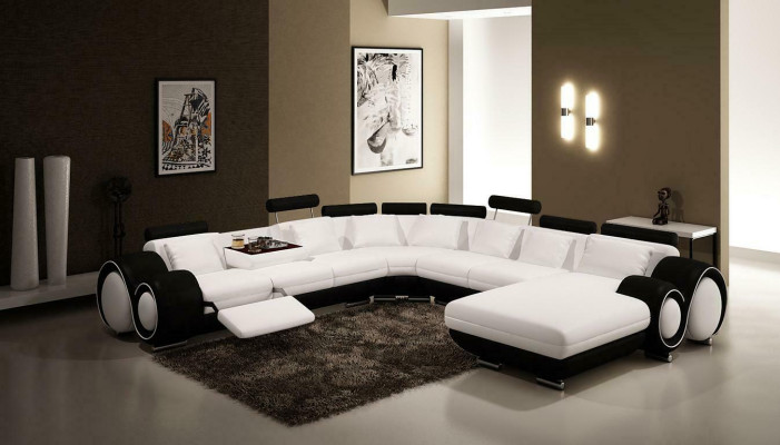 Multifunction s Leather Couch Couch Sofa Upholstery Corner sofa Modern XXL Big