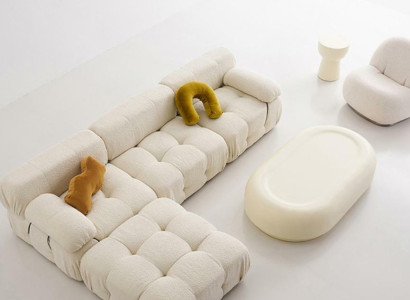 Corner sofa L-shape Living landscape Relax Seat Design Couch Lounge Corner Modern Textile