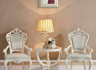 Set 2x Chairs with Armrests Side table Armchair with Armrests Luxury Armchair new