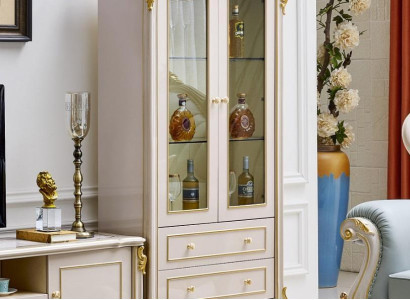 Display case Glass Wardrobe Living room Showcase 2-door showcases Baroque Immediately