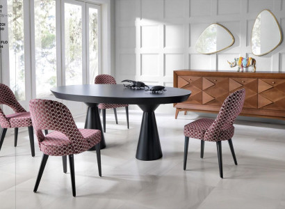 Dining set luxury dining room dinette dining table suite chair sideboard wood 6 pieces