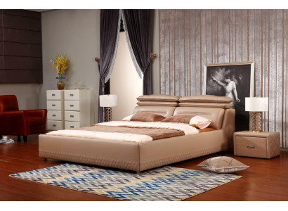 Modern Design Bed XXL Luxury Hotel Beds Style Double Leather 140 160