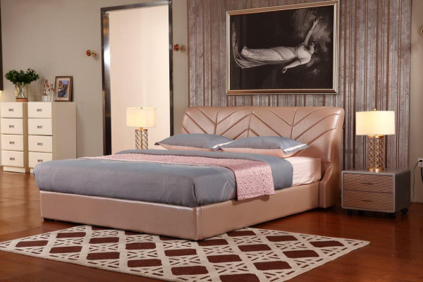 Modern Luxury Design Bed XXL Beds Style Hotel Double Leather 140 160