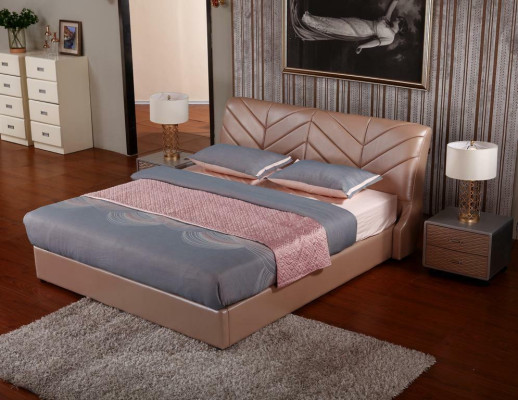 Modern Luxury Design Bed XXL Beds Style Hotel Double Leather 140 160