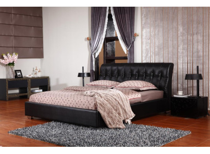 Designer Bedroom Double bed Bed Beds Leather Hotel Luxury Upholstery