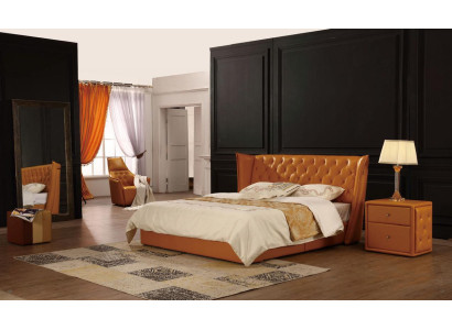 Designer Double bed Bed Beds Leather Chesterfield Luxury Hotel Bedroom