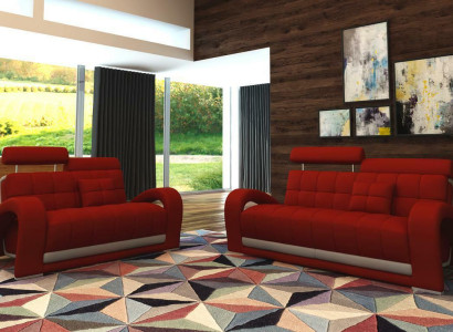 Leather sofa Couch Living landscape 3+2 Seater Design Modern Sofa 2232