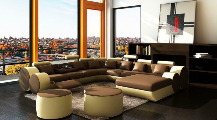 Multifunction s Leather Couch Seat Upholstery Living room Leather Decor Suite Sofa