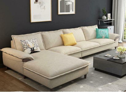 Living landscape Corner sofa Upholstery Textile Modern Relax Seat Luxury Furniture Sofa 329 cm