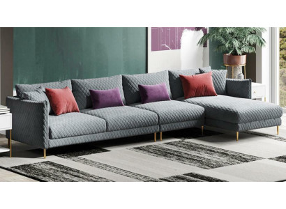 Textile Modern Relax Seat Luxury Furniture Living landscape Corner sofa L-shape Upholstery Sofa