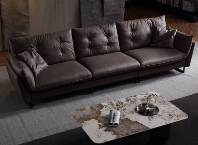 Sofa 4 Seater Sofas Luxury Imitation leather big Upholstery 260cm Designer Furniture