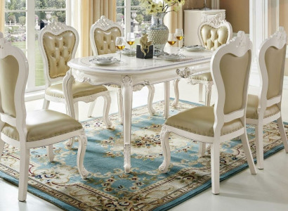 Baroque Antique Style Table Real Wood Tables Classic Dining table Designer Rococo