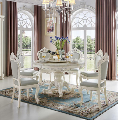 Classic Baroque Style Group Chairs Rococo Antique Suite Wood 4pcs Solid wood