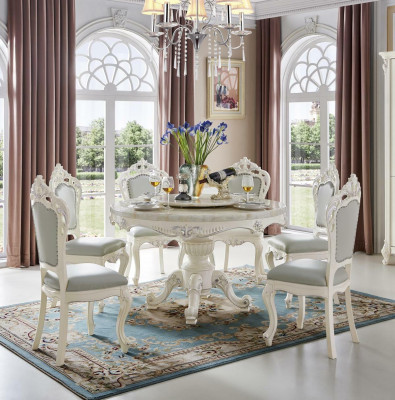 Classic Baroque Style Group Chairs Rococo Antique Suite Wood 4pcs Solid wood