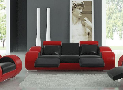 Leather sofa Couch Living landscape 3 Seater Design Modern Sofa 3SeaterBerlin
