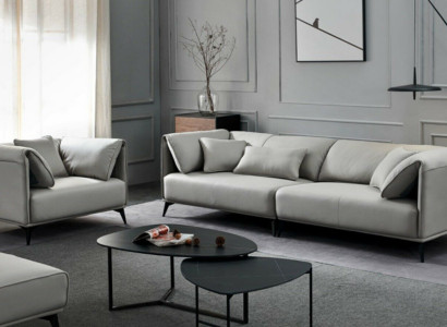 Living room Sofas Couches Upholstery 4 Seater Gray Design Xxl Big Sofa