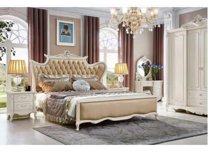 Classic r Dressing table with Mirror Baroque Rococo Luxury Console Chest of drawers Stool