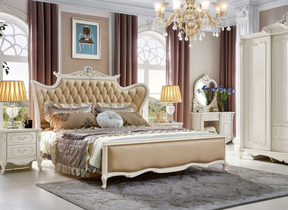 Classic r Dressing table with Mirror Baroque Rococo Luxury Console Chest of drawers Stool
