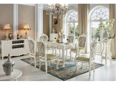 Baroque Dining table Table Group Living room Suite Dining room Wood Design