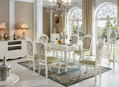 Baroque Dining table Table Group Living room Suite Dining room Wood Design