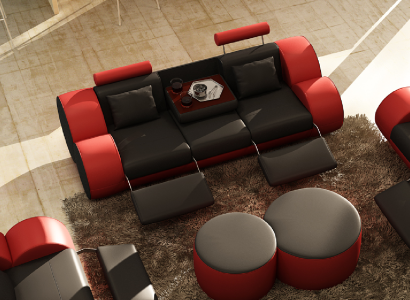 3 Seater Multifunction Sofa Designer Leather Couch Upholstery Suite Sofas