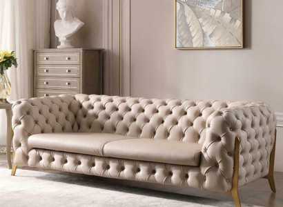 Imitation leather 3 Seater Sofa Living landscape Relax Seat Design Couch Lounge Sofas