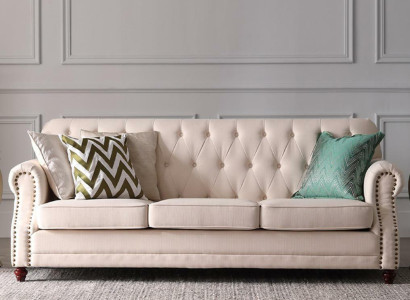 Sofa set 3+1 Seater Fabric Sofa Chesterfield Group Sets Couch Sofas