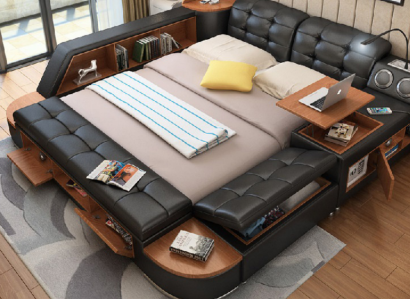 Multifunction Bed Beds Marriage Bed Decoration Double bed Upholstered bed Bedroom