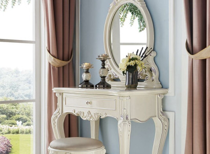 Dressing table Dressing table Chest of drawers Mirror Cosmetic table Shelves Stool