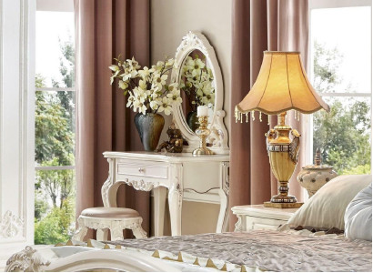 Classic Table Baroque Rococo Dressing table Consoles Tables 2-piece. Set Mirror