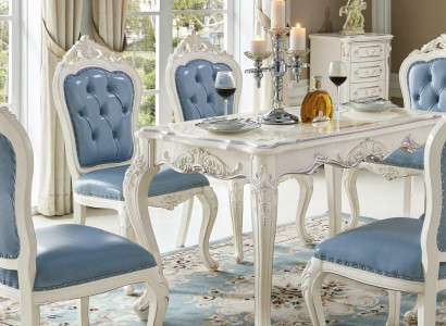 Baroque Dining table Table Dining room Living room Group Suite Wood Design