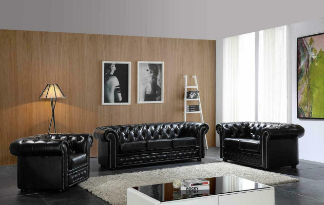 Chesterfield Sofa Couch Upholstery Seat Complete Set Suite Leather Sofas new