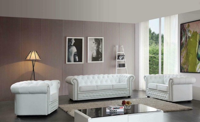 Chesterfield Sofa Couch Upholstery Seat Complete Set Suite Leather Sofas new