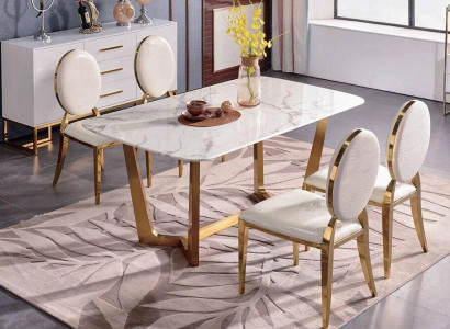 Dining table Modern Table Dining room Suite 4x Chair Set 5 pcs. set