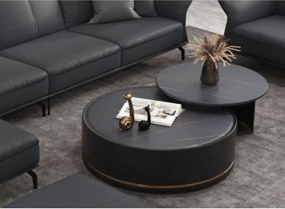 Double Coffee table Living room Table Coffee table Sofa Side Round