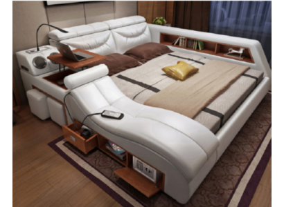 Design Bed xxl Big Leather Upholstery Beds Hotel 180x200cm Multifunction