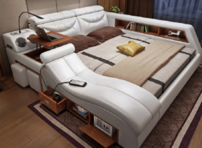 Design Bed xxl Big Leather Upholstery Beds Hotel 180x200cm Multifunction