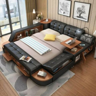 Bed Multifunction - SAFE - SOUND DOUBLE HOTEL Stool - USB - Bed - Beds