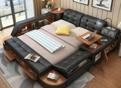 Bed Multifunction - SAFE - SOUND DOUBLE HOTEL Stool - USB - Bed - Beds